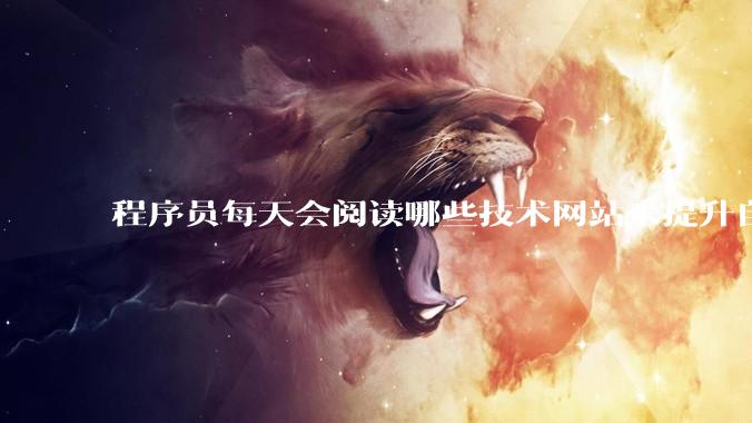 程序员每天会阅读哪些技术网站来提升自己?